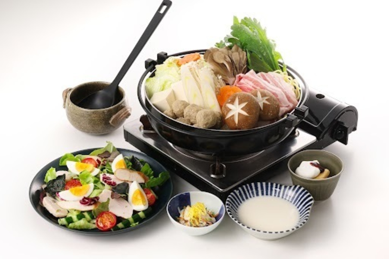 夕食は白湯ちゃんこ鍋コースプラン